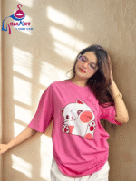 লেডিস ড্রপ শোল্ডার টি-শার্ট (BOOM)