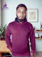 ট্রেন্ডিং হুডি (Maroon Solid) - Image 2