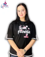 Site Cutting Drop-Shoulder T-Shirt (Black)