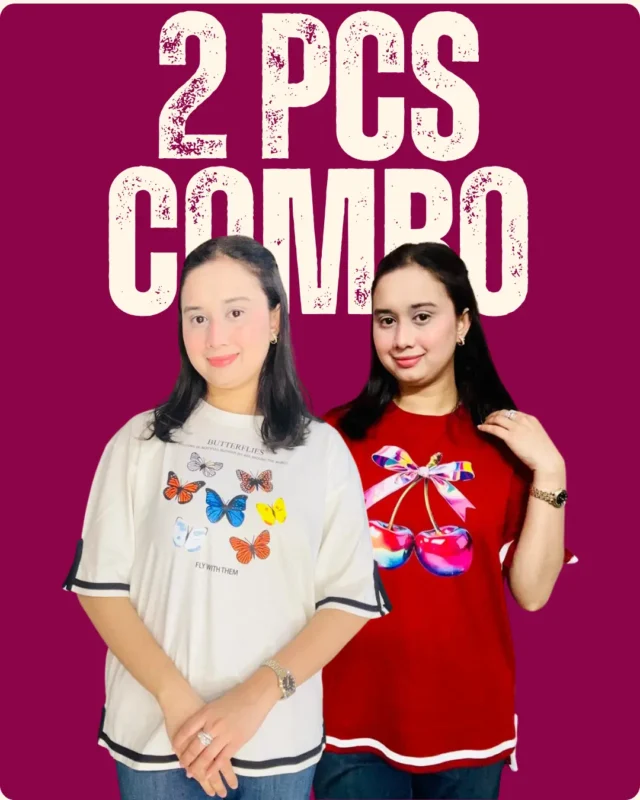 Site Cutting Drop-Shoulder T-Shirt Combo