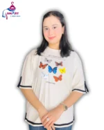 সাইট কাটিং ড্রপ-শোল্ডার টি-শার্ট White