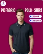 China PK Fabric polo shirt (Navy blue)