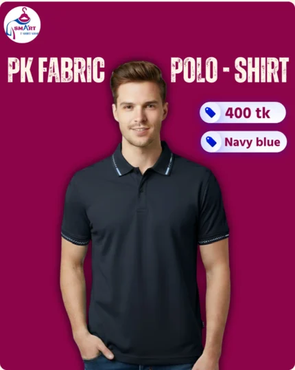 China PK Fabric polo shirt (Navy blue)