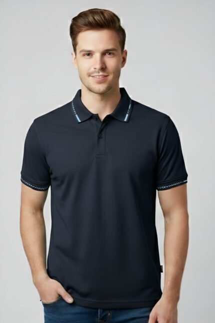 China PK Fabric polo shirt (Navy blue)