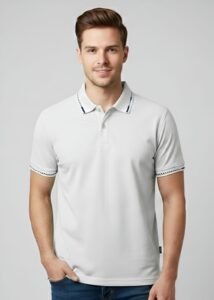 China PK Fabric polo shirt (White)