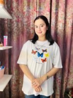 সাইট কাটিং ১ পিচ কালো প্যান্ট এবং ১ পিচ সাদা টিশার্ট  Combo - Image 2